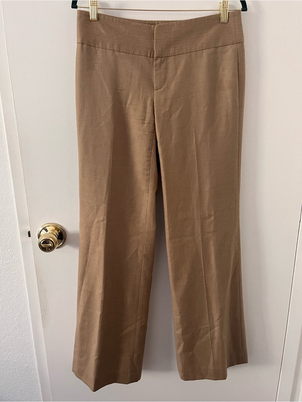 VTG Banana Republic Wool Martin Trouser Straight Leg Tan Size 4